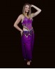 Pantalon large de danse orientale violet