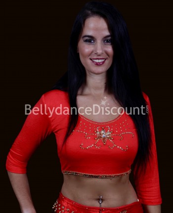 Top di danza del ventre e Bollywood rosso