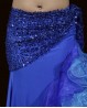 Foulard di danza del ventre blu scuro con paillettes