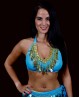 Light blue sparkling Bellydance top