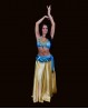 Top de danse orientale brillant bleu ciel