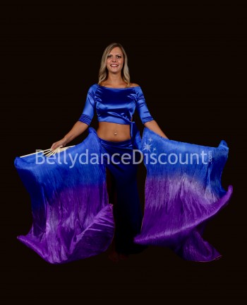 Ventagli di danza del ventre blu scuro viola