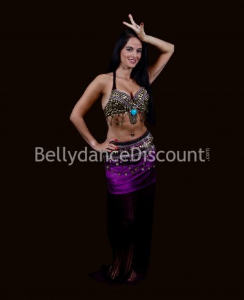 Costume tribal de danse orientale violet