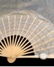 Eventails bleu nuit lumineux de danse orientale pure soie et LED