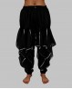 Pantalón Sarouel negro plateado para danza oriental y Bollywood