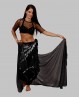 Sarouel de danse orientale et Bollywood noir argent