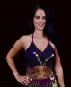 Top violeta "mariposa" para danza oriental