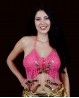 Top "farfalla" di danza del ventre fucsia