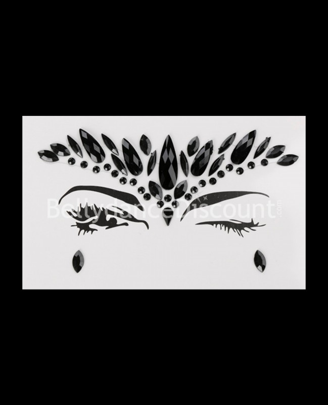 Tatuaje negro con brillantes para los párpados