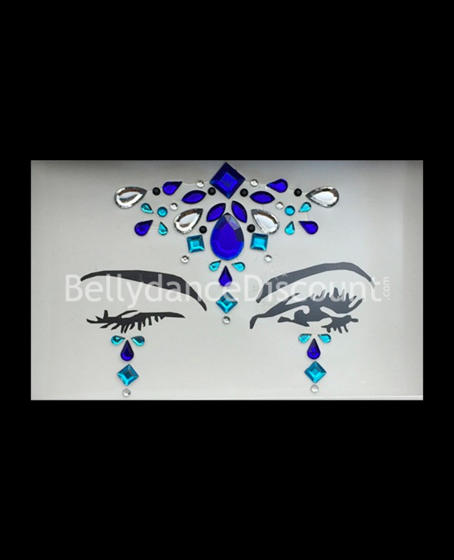 Tatoo regard à strass bleu Tatoo regard à strass bleu