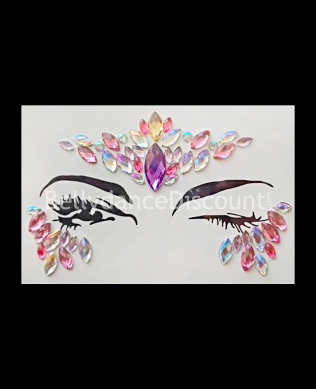 Tattoo Blick mit Strass in Violett