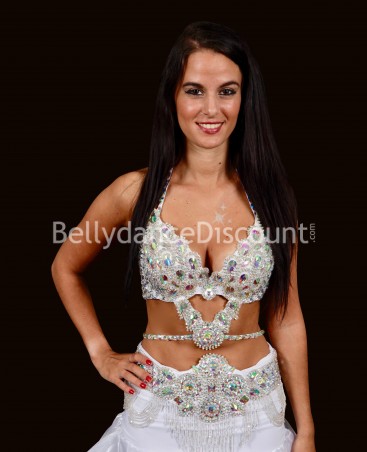 Ceinture de danse bohème pour femme, argent vintage